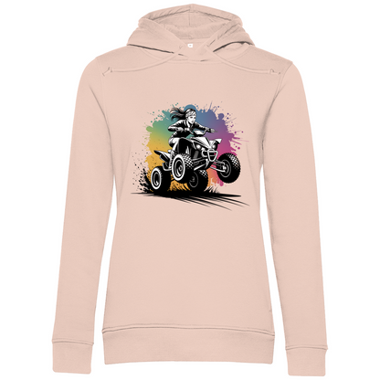 Sweat à capuche biologique haut de gamme pour femme Quad