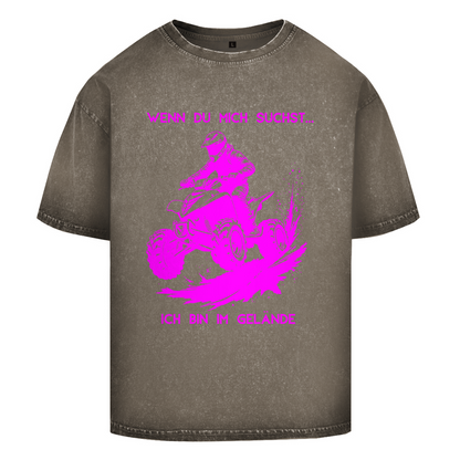 Oversize Washed T-Shirt Quad Wenn du mich suchst