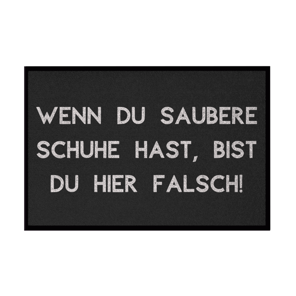 Fußmatte mit Gummirand Quad wenn du saubere Schuhe hast