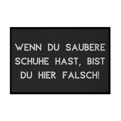 Fußmatte mit Gummirand Quad wenn du saubere Schuhe hast