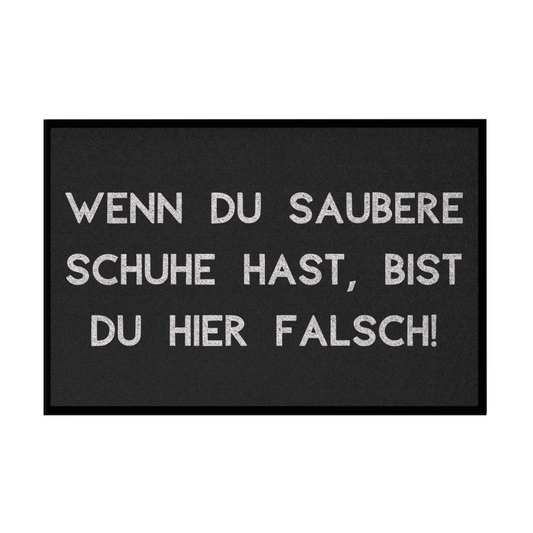 Fußmatte mit Gummirand Quad wenn du saubere Schuhe hast