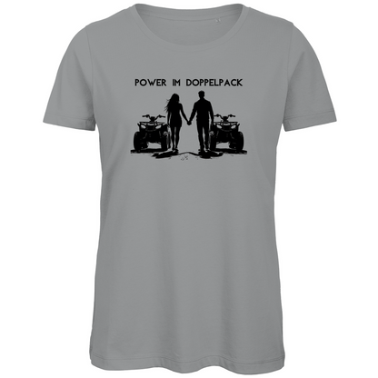 T-shirt bio premium pour femme Quad Power en pack de deux