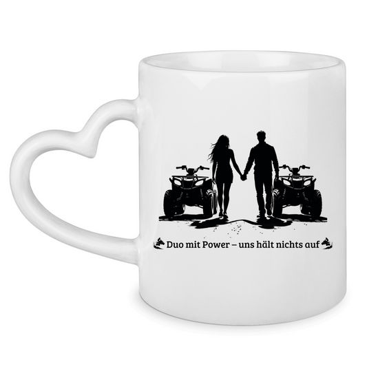 Tasse mit Herzhenkel Duo mit Power