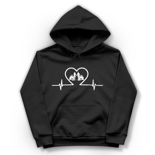 Damen Hoodie Quad Herzline