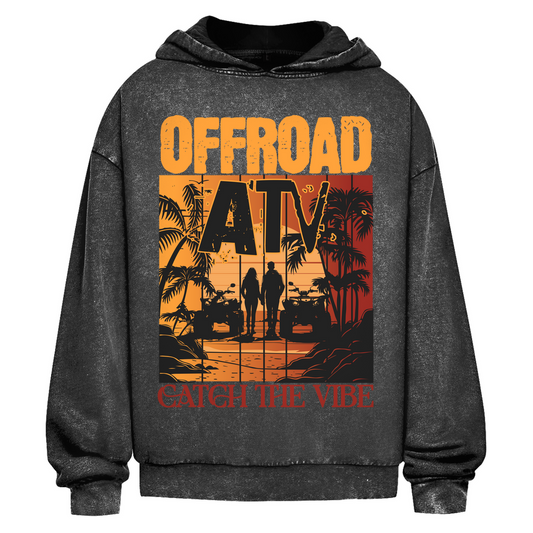 Oversize Washed Hoodie Quad Offroad