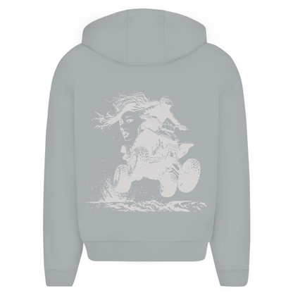 Sweat à capuche zippé surdimensionné Quad FunLady