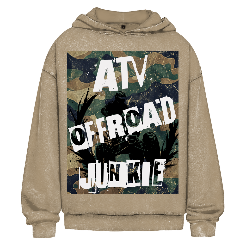 Oversize Washed Hoodie Atv Offroad Junkie