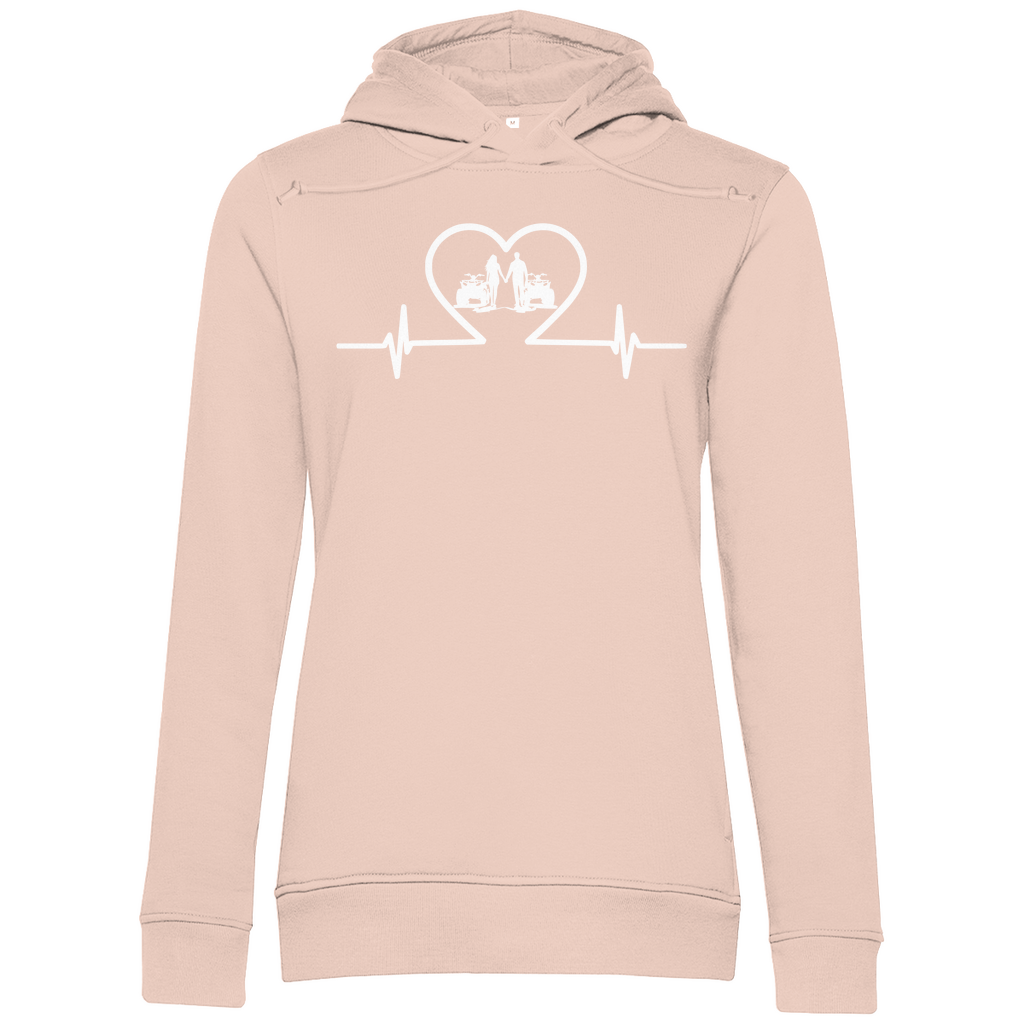 Damen Premium Bio Hoodie Quad Herzline