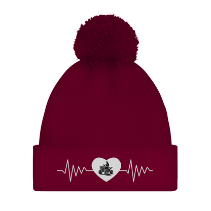 Bonnet à pompon Quad Herzline
