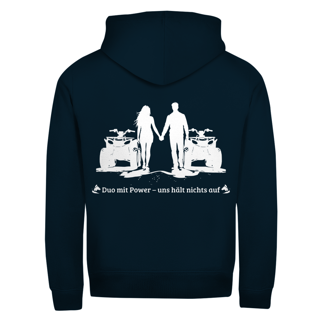 Unisex Zipper Hoodie Quad Duo mit Power