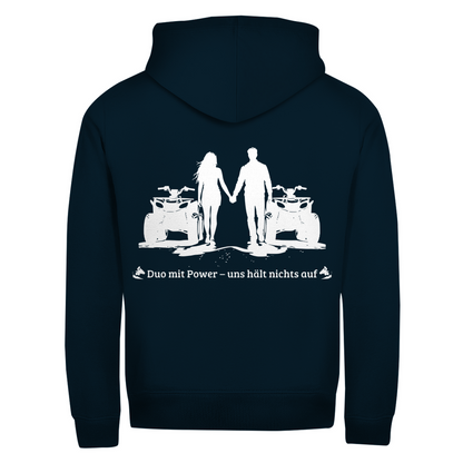 Unisex Zipper Hoodie Quad Duo mit Power