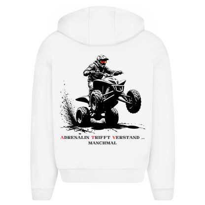 Oversize Zipper Hoodie Quad Adrenaline meets mind ...sometimes