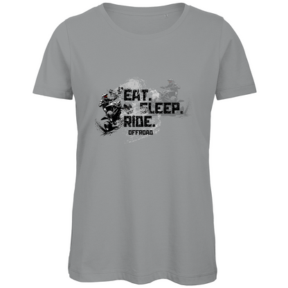 T-shirt bio premium pour femme Quad Eat Sleep Ride
