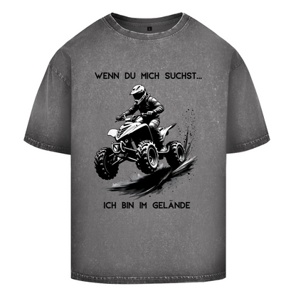 Oversize Washed T-Shirt Quad Wenn du mich suchst
