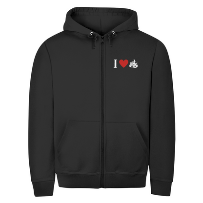 Unisex Zipper Hoodie Quad-Paar Duo mit Power
