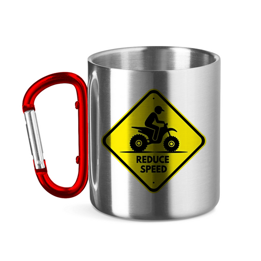 Edelstahltasse mit Karabinergriff Quad Reduce Speed