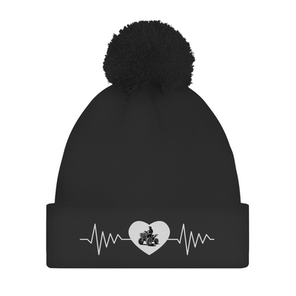 Bonnet à pompon Quad Herzline