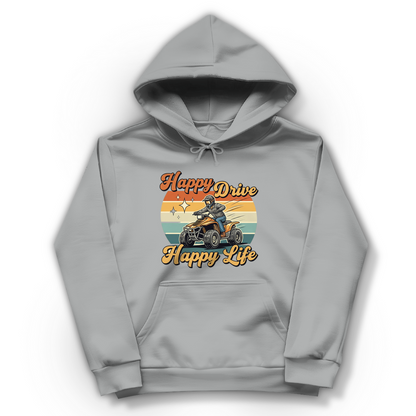 Damen Hoodie Quad Happy Drive,Happy Life