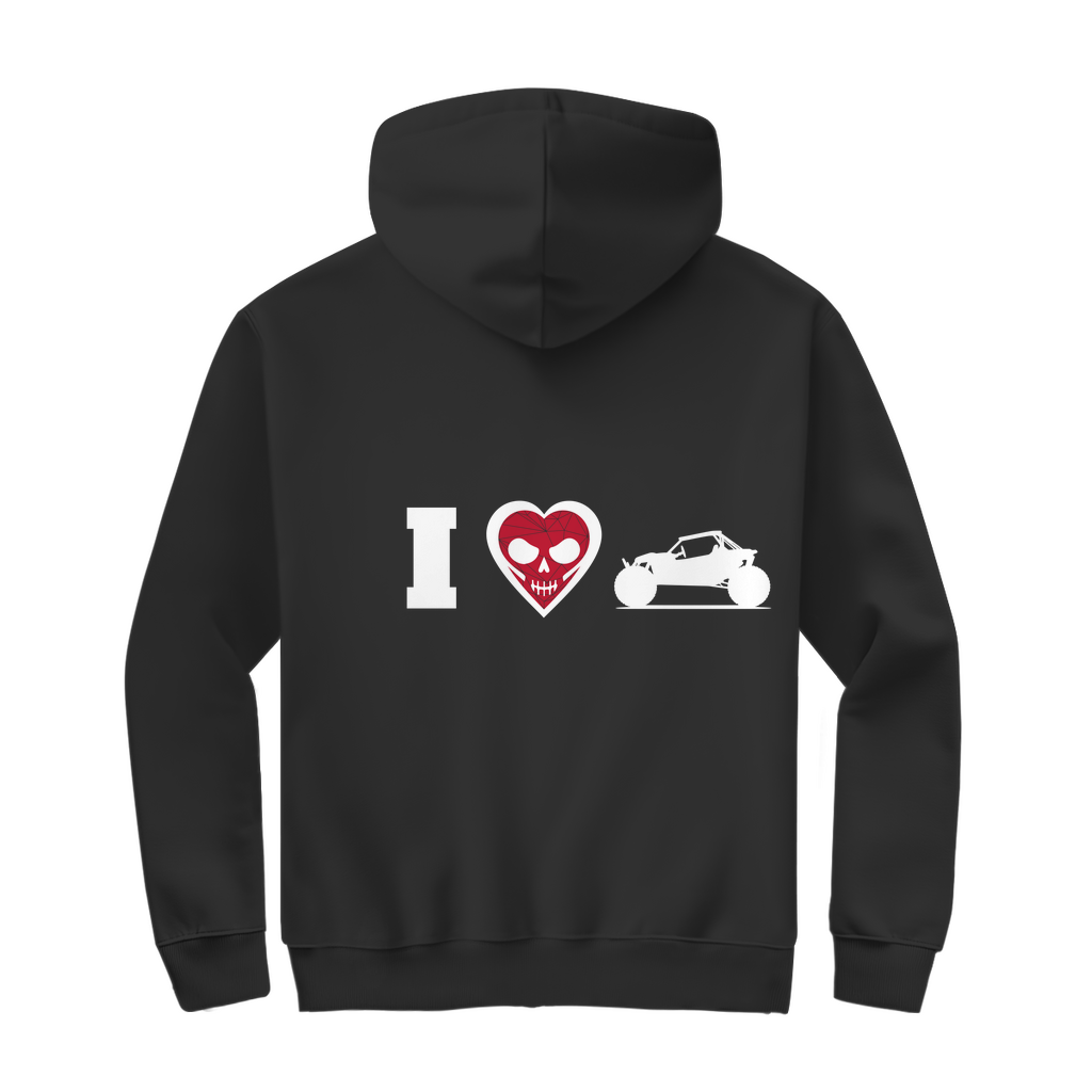 Sweat à capuche zippé unisexe I Love Buggy