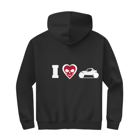 Sweat à capuche zippé unisexe I Love Buggy