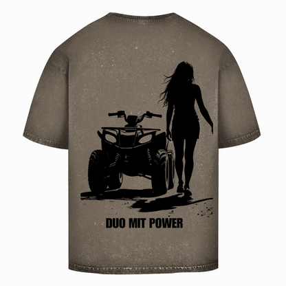 Oversize Washed T-Shirt Quad-Paar Duo mit Power
