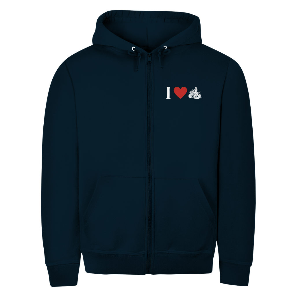 Unisex Zipper Hoodie Quad-Paar Duo mit Power