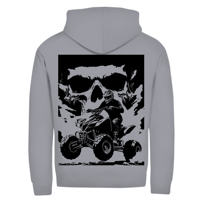 Unisex Zipper Hoodie Quad Skull