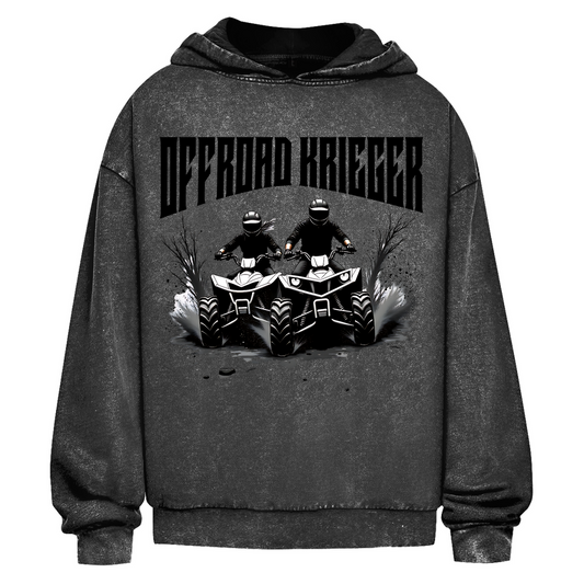 Oversize Washed Hoodie Quad Offroad Krieger