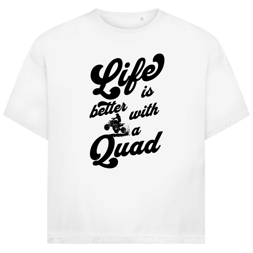 Unisex Jack and Jones Oversize T-Shirt Life is better with a Quad