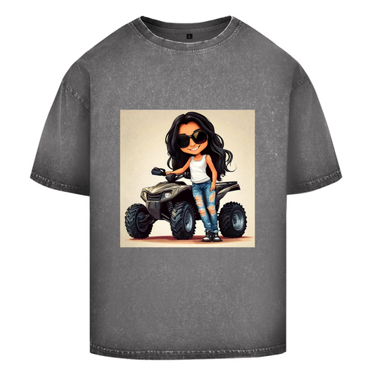 T-shirt délavé oversize QuadLady