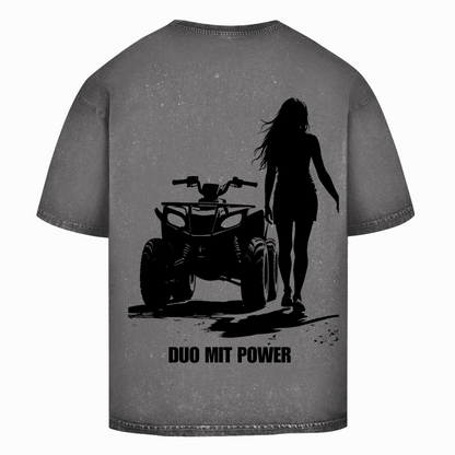 Oversize Washed T-Shirt Quad-Paar Duo mit Power