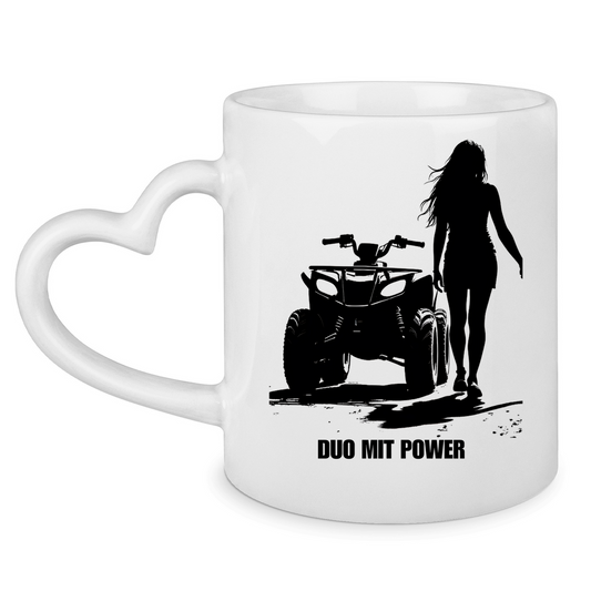 Tasse mit Herzhenkel Duo mit Power
