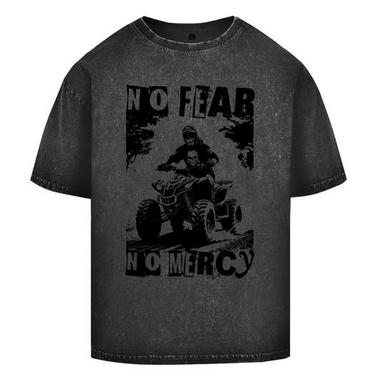 T-shirt délavé surdimensionné Quad No Fear, No Mercy