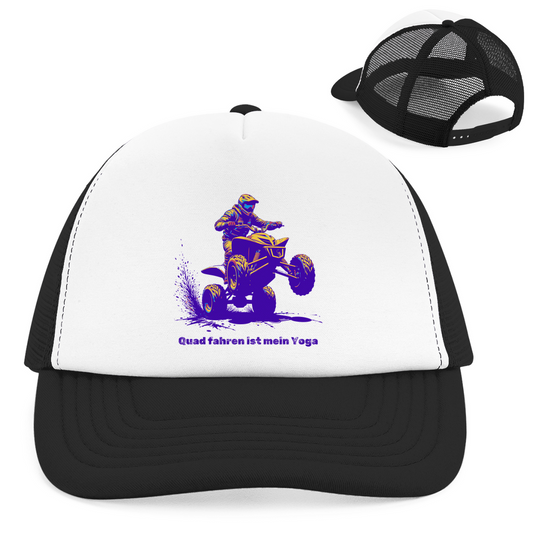 Casquette de camionneur rétro Le quad est mon yoga