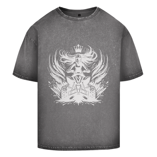 T-shirt délavé surdimensionné Quad Princess
