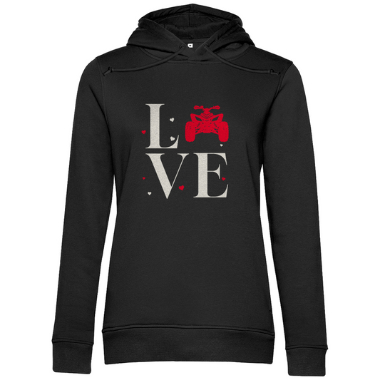 Sweat à capuche bio premium pour femme Quad Love