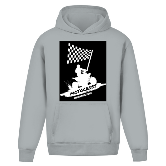 Sweat à capuche oversize sans cordon pour quad et motocross
