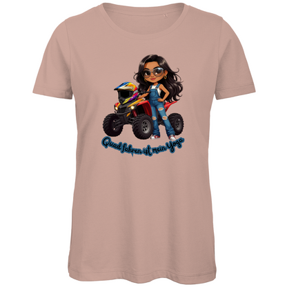 Damen Premium Bio T-Shirt Quad fahren ist mein Yoga