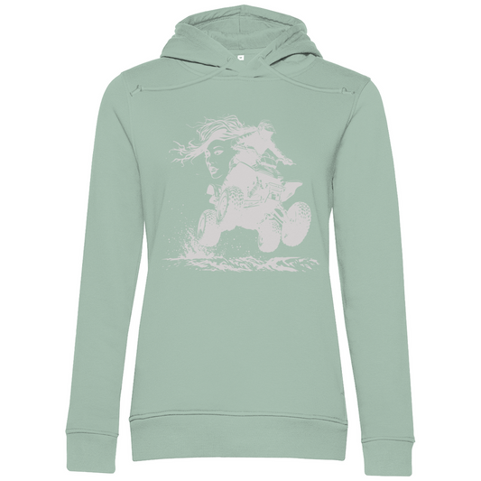 Sweat à capuche bio premium pour femme Quad FunLady