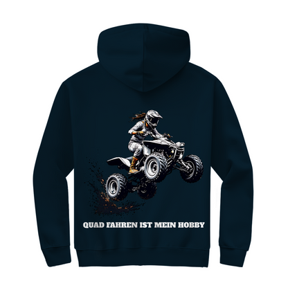 Sweat à capuche unisexe à fermeture éclair Le quad est mon passe-temps