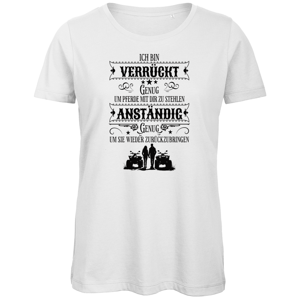 Damen Premium Bio T-Shirt Verrückt genug