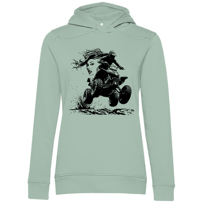 Sweat à capuche bio premium pour femme Quad FunLady