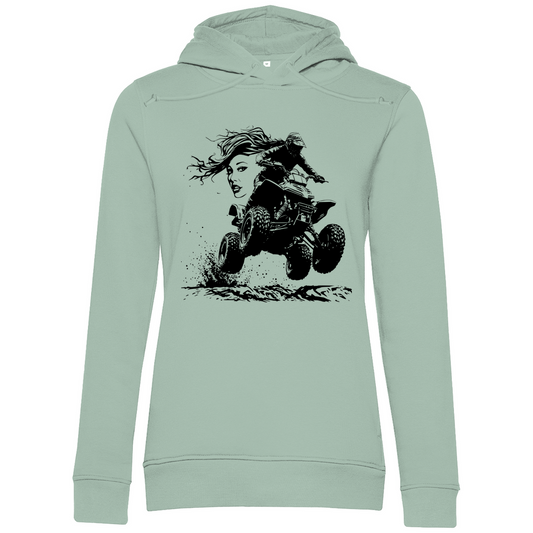 Sweat à capuche bio premium pour femme Quad FunLady