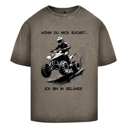 Oversize Washed T-Shirt Quad Wenn du mich suchst