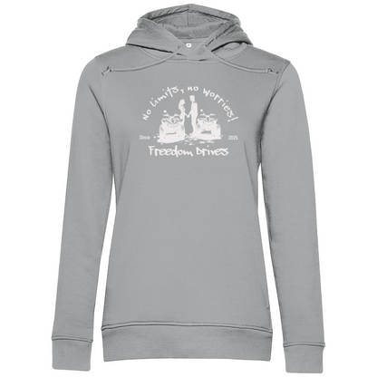 Sweat à capuche bio premium pour femme Quad No Limits, No Worries