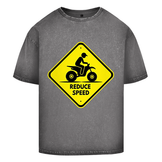 T-shirt délavé surdimensionné Quad Reduce Speed