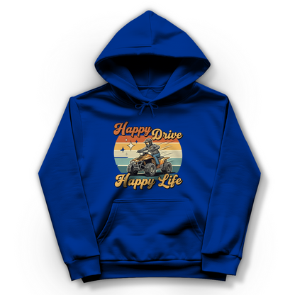 Damen Hoodie Quad Happy Drive,Happy Life