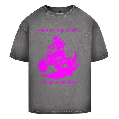Oversize Washed T-Shirt Quad Wenn du mich suchst