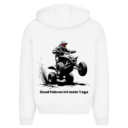 Oversize Zipper Hoodie Quad fahren ist mein Yoga