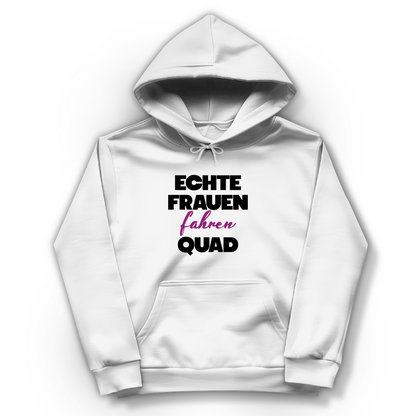 Damen Hoodie Echte Frauen fahren Quad